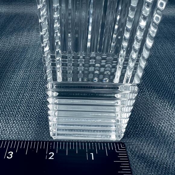 Val St Lambert Crystal Laslo Metropolis Candlestick Candle Holder Glass Decor - Picture 3 of 15